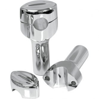 La Choppers 4 Inch Smooth Risers in Chrome Finish For 1 Inch Handlebars (LA-7402-04)