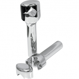 La Choppers 6 Inch Smooth Risers in Chrome Finish For 1 Inch Handlebars (LA-7402-06)