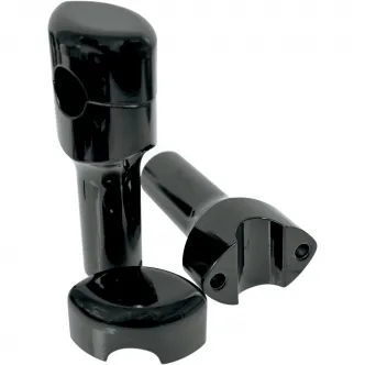 La Choppers 4 Inch Smooth Risers in Black Finish For 1 Inch Handlebars (LA-7402-04B)