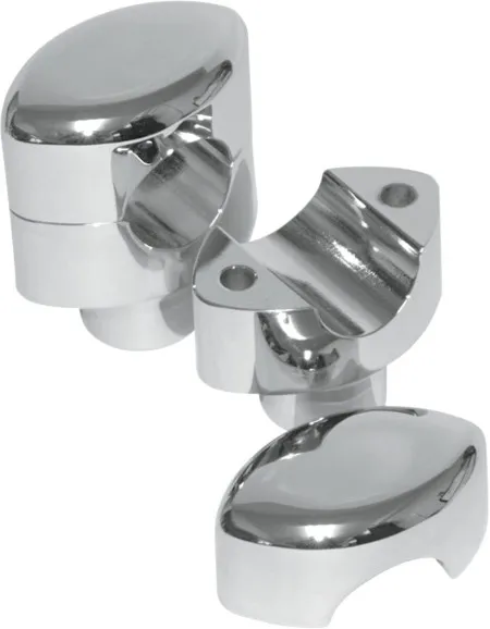 La Choppers 1.5 Inch Smooth Risers in Chrome Finish For 1-1/4 Inch Handlebars (LA-7406-01)