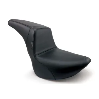 Le Pera Kickflip Smooth 2-Up Seat in Black For Harley Davidson 2018-2023 Softail Street Bob FXBB, FLSL Slim & FXST Standard Models (LY-590)