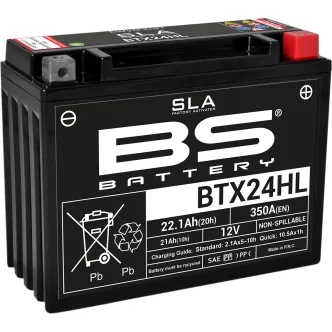 BS Battery BTX24HL AGM Battery 350 CCA For 1980-1996 Touring Models (300770)