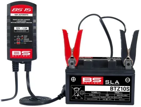 BS Battery BS15 Smart Motorcycle Charger, Maintainer & Reconditioner For Lead Acid Batteries (700565)