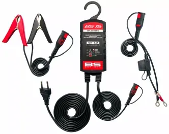 BS Battery BS15 Smart Motorcycle Charger, Maintainer & Reconditioner For Lead Acid Batteries (700565)