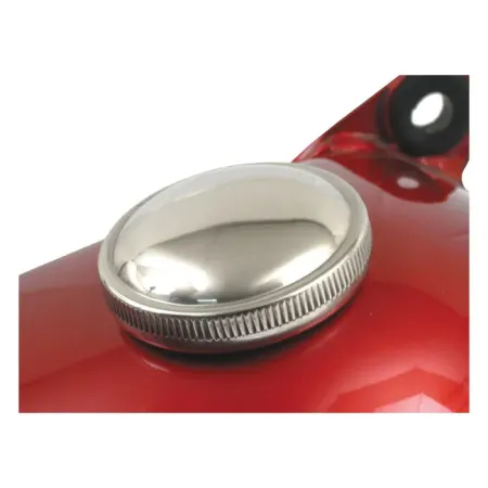 DOSS Non-Vented Left Side Screw In Gas Cap in Stainless Steel For 1983-1995 Harley Davidson (Excluding FLT) Models (75-039B)