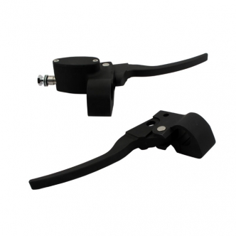 DOSS Handlebar Control Kit Cable Clutch & 5/8 Brake Without Switches in Matte Black Powdercoat Finish (ARM840205)