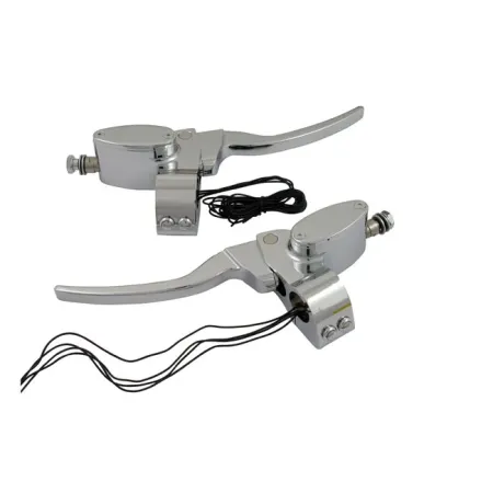 DOSS Handlebar Control Kit 9/16 Hydraulic Clutch & 5/8 Brake With 4 Switches in Chrome Finish (63205)