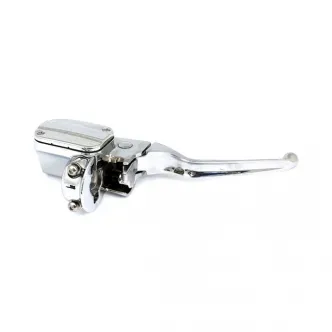 DOSS Handlebar Master Cylinder Assembly 15mm Bore in Chrome Finish For Dual Disc 2008-2017 Touring, 2008-2017 V-Rod Models (29-036.)