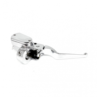 DOSS Handlebar Master Cylinder Assembly 1/2 Inch Bore in Chrome Finish For 2004-2006 XL Sportster With Single Disc Models (ARM335049)