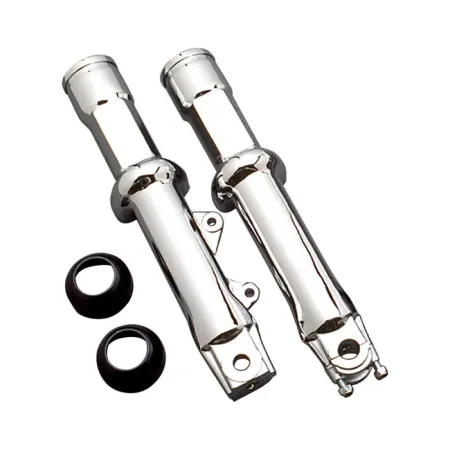 DOSS Single Disc Lower Fork Legs in Chrome Finish For 1984-1999 FXST Softail (Excluding FLST) Models (04-320)
