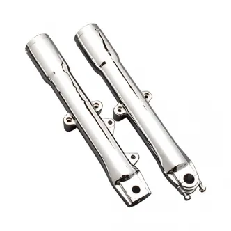 DOSS Dual Disc Lower Fork Legs in Polished Finish For 1986-1999 FLST (Excluding FXST) Models (04-357)