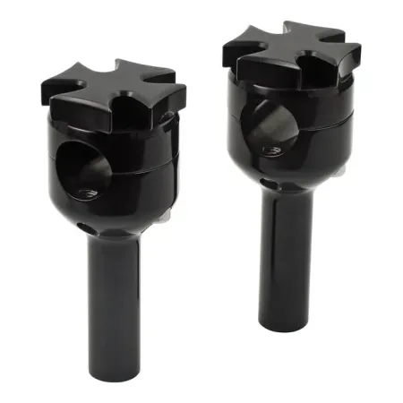 DOSS 4 Inch Flat Maltese Risers in Black Finish For 1973-2002 B.T., TC/B, XL (Excluding FLT) Models (66121B)