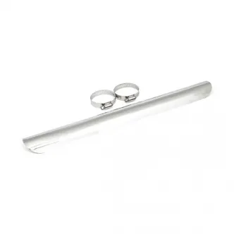 DOSS 18 Inch Long Smooth Heat Shield in Chrome Finish For 1-3/4 Inch Exhaust Pipes (ARM925015)