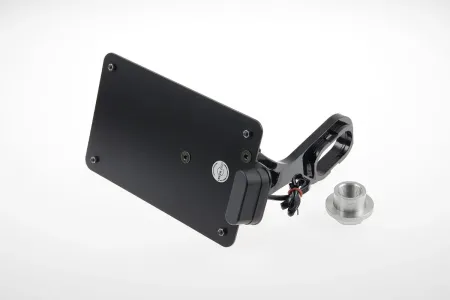 Cult Werk France 210x130mm Side Mount License Plate Bracket in Black Finish For 2013-2017 FXSB Breakout Models (HD-BRO020-FR2)