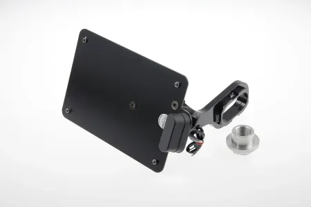 Cult Werk Netherlands 210x143mm Side Mount License Plate Bracket in Black Finish For 2013-2017 FXSB Breakout Models (HD-BRO020-NL)