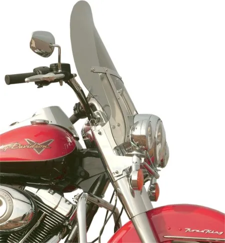 Klock Werks 16 Inch Flare Billboard Windshields In Tint Finish For 1994-2025 Road King & 2012-2016 FLD With OEM Accessory Detachable King-Size Windshield Models (KWW-02-0238)