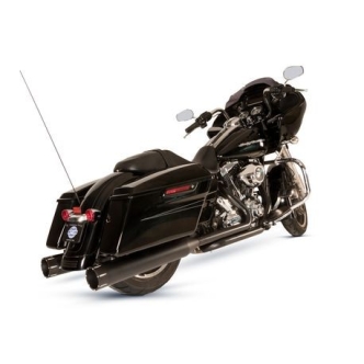 S&S Cycle El Dorado Exhaust System In Black With Black Highlighted Machined Tracer End Caps For Harley Davidson 2009-2016 Touring Models (550-0680B)