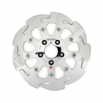 Braking 11.5 Inch Front Right Floating 9-Spoke Brake Rotor in Polished Finish For 2000-2014 Softail (Excluding Springers), 2000-2005 Dyna, 2000-2007 Touring, 2000-2013 XL Sportster, 2008-2012 XR1200 Models (HD09FLD)