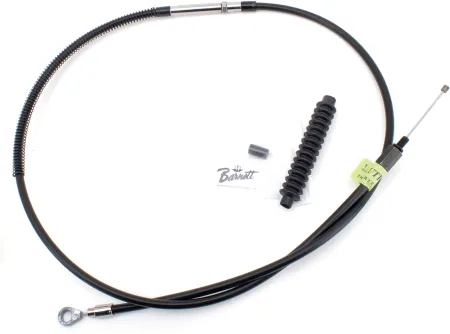 Barnett +12 Inch Clutch Cable 74 Inch Outer Cable Length in Black Finish For 1987-2006 5-Speed Big Twin Models (101-30-10010+12)