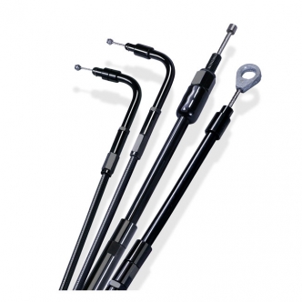 Barnett +2 Inch Clutch Cable 65 Inch Outer Cable Length in Stealth Black Finish For 2006-2021 6-Speed Big Twin Models (Excluding 2008-2016 Touring & All Hydraulic Master Cylinders) (ARM937075)