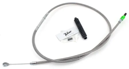 Barnett +4 Inch Clutch Cable 67 Inch Outer Cable Length in Braided Clear Coat Finish For 2008-2016 Touring Models (Excluding Sidecar Models & With Hydraulic Master Cylinder) (102-30-10046+04)