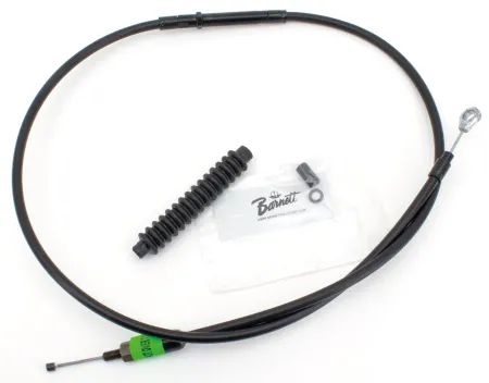 Barnett +8 Inch Clutch Cable 61 Inch Outer Cable Length in Stealth Black Finish For 1986-2021 All XL Sportster & 2008-2012 XR1200 Models (131-30-10020+08)