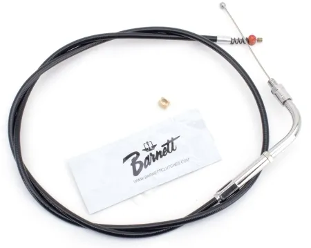 Barnett +8 Inch Inch Idle Cable 41 Inch Outer Cable Length in Black Finish For 1981-1989 Big Twin, 1981-1987 XL Sportster Models (101-30-40024+08)