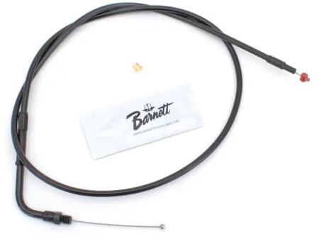 Barnett +14 Inch Throttle Cable 47 Inch Outer Cable Length in Stealth Black Finish For 1981-1989 Big Twin, 1981-1987 XL Sportster Models (131-30-30024+14)