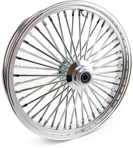 Doss Radial 48 Fat Spoke 3.50 X 23 Single Flange TUV Front Wheel In Chrome (051-14531)