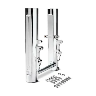 Performance Machine Phatour 180 Front Wide Tire Kit In Chrome For Harley Davidson 2014-2021 Touring Models With Dual Disc Performance Machine Or Stock Calipers (0208-2173-CH)