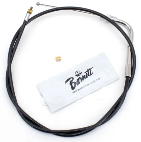 Barnett -4 Inch Throttle Cable 29.5 Inch Outer Cable Length in Black Finish For 1976-1980 Big Twin & XL Sportster Models (101-30-30901-(-04))