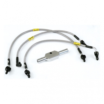 Goodridge Rear Brake Line in Stainless Clear Coated Finish For 2008-2013 FXD Models (ARM895029)