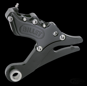 Harrison Billet 4 Piston Rear Brake Caliper With Bracket In Polished Or Black Finish For Harley Davidson 2000-2005 Dyna Models