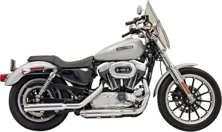 Bassani 3 Inch FirePower Series Slip-On Mufflers Slashcut For Harley Davidson 2004-2013 Sportster Models (1X17F)