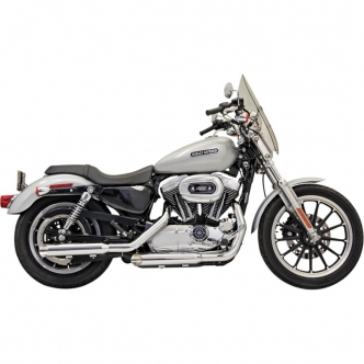 Bassani 3 Inch FirePower Series Slip-On Mufflers Slashcut For Harley Davidson 2004-2013 Sportster Models (1X17F)
