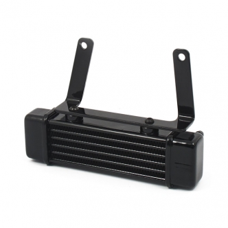 Jagg Horizontal 10-Row Low-Mount Oil Cooler in Black Finish For 1991-2017 Dyna Models (ARM977079)