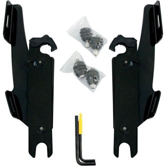 Memphis Shades Trigger-Lock Mounting Kit In Black For Fats/Slim Or Batwing Fairing For Harley Davidson Softail Models Without Light Bar (MEK1952)