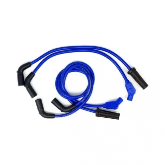 Taylor 8.2mm Thundervolt Spark Plug Wire Set in Blue Finish For 2017-2023 M8 Touring, 2017-2023 M8 Trike Models (60638)