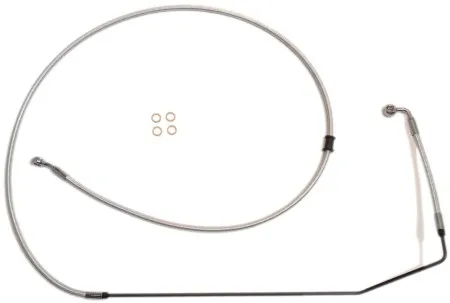 Magnum ABS +6 Inch Front Brake Line in Sterling Chromite II Finish For 2015-2021 Indian Chief, Chieftain, Roadmaster & Springfield Models (AS37589)