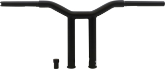 Burly Brand 10 Inch High Dominator Straight 1-1/4 Inch T-Bar Handlebars In Matte Black For Harley Davidson 1982-2021 Models With Mechanic Or E-Throttle With 3-1/2 Mount Bolt Spacing (B12-6071SB)