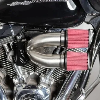 S&S Cycle Tuned Induction Kit In Brushed Stainless Steel For Harley Davidson 2008-2016 Touring & 2016-2017 Softail Models (170-0635A)
