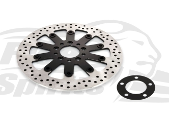 Free Spirits OEM Replacement Rear Brake Rotor 300mm With Pads For Harley Davidson 2008-Up Touring Models (205504CK)