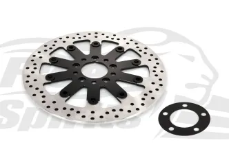 Free Spirits OEM Replacement Rear Brake Rotor 300mm With Pads For Harley Davidson 2008-2024 Touring Models (205504CK)
