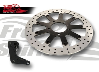 Free Spirits Upgrade Front Brake Floating Rotor Kit 340mm With Pads For Triumph Street Twin, Street Cup, Scrambler, Bobber & T100 Models (303818LK)