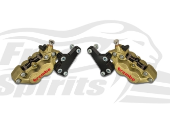 Free Spirits Bolt-In Kit With 4 Piston Gold Calipers For Triumph Thruxton 1200 STD Models (303825)