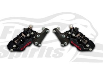 Free Spirits Bolt-In Kit With 4 Piston Black Calipers For Triumph Thruxton 1200 STD Models (303825K)