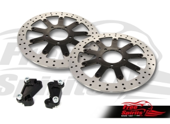 Free Spirits Upgrade Front Brake Rotors Kit 340mm & Pads For Triumph Speed Twin 2019-2020 Models (303831NK)