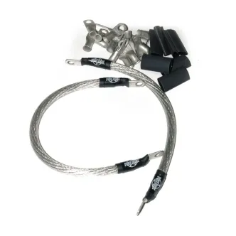 Namz 15 Inch (38cm) Battery Cable Set in Clear Finish (NBC-C15)