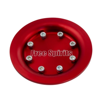 Free Spirits Pulley Cover In Red For Harley Davidson 2008-2012 XR1200 Models (207616R)