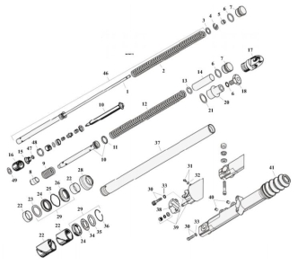 Front Fork Parts For 1949-2020 HD Models (Excluding Springer Models) (000332)